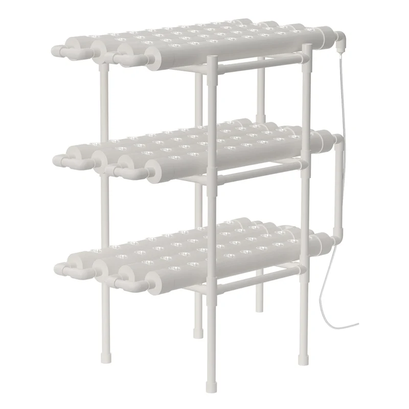 Hydroponicsysteem – Hydrocultuur Kweekset – Kweekbak Zonder Grond – Plantenkweekset – Moestuin Systeem – 108 Plantplaatsen – Voedingsfilm Technologie