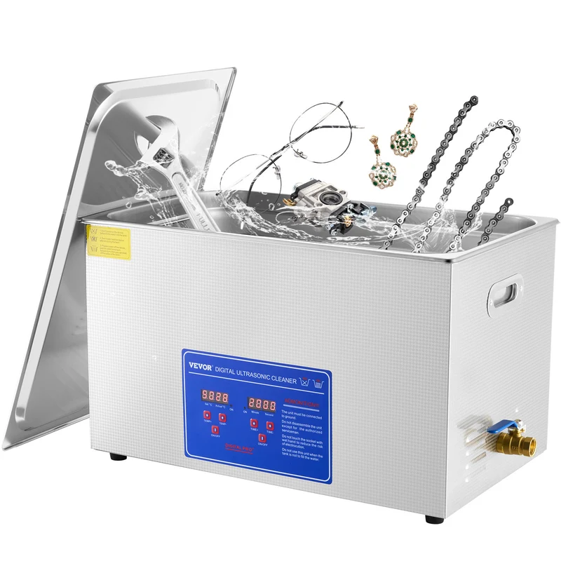 Ultrasone Reiniger TH-100A – Ultrasoon Schoonmaakapparaat – Ultrasoon Sieradenreiniger – Ultrasoon Vaatje – Ultrasoon Wasbak – 30 Liter Inhoud – Roestvrij Staal