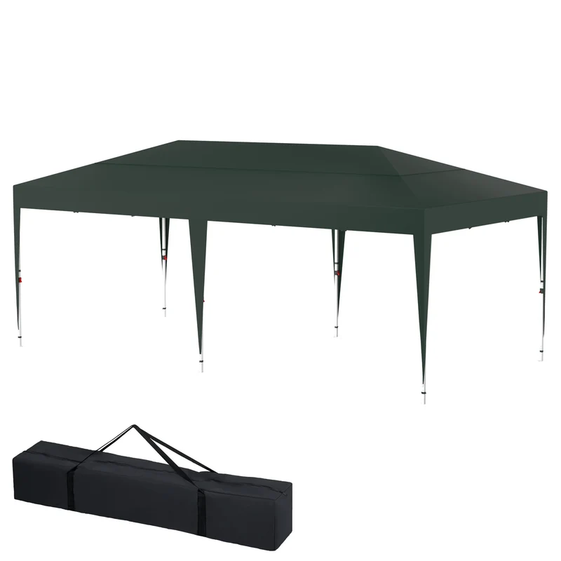 Partytent inklapbaar – Vouwtent – Tuinfeest tent – Evenementen tent – Kampeer tent – 3x6 meter – UV Bescherming – Windbestendig polyester - Groen