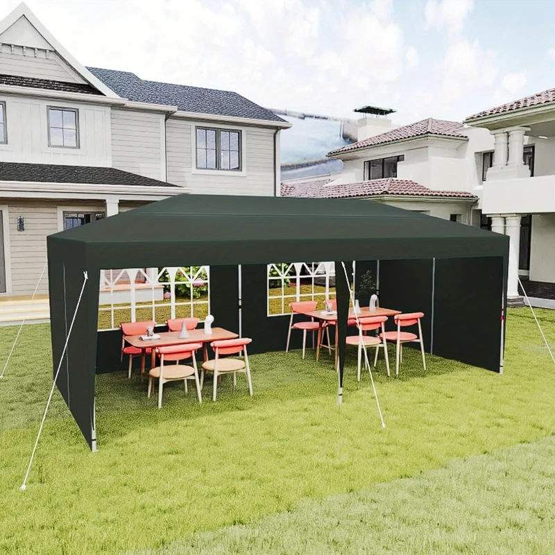 Vouwtent – Partytent – Opvouwbare Tent – Tuinent – Marktstandtent – Groen – 3x6 Meter – Water- en UV-bestendig Polyestermateriaal