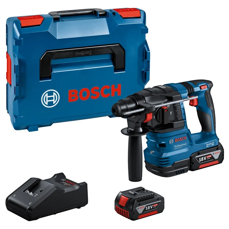 BOSCH GBH 18V-22 BOORHAMER 2X GBA 18V 4,0 AH, LADER GAL 18V-40