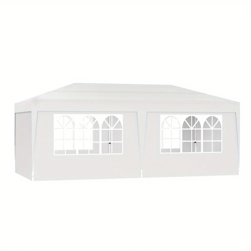 Partytent – Paviljoen – Easy-up Tent – Vouwtent – Overkapping – 3x6 m – Waterdicht – Met Zijwanden – Wit