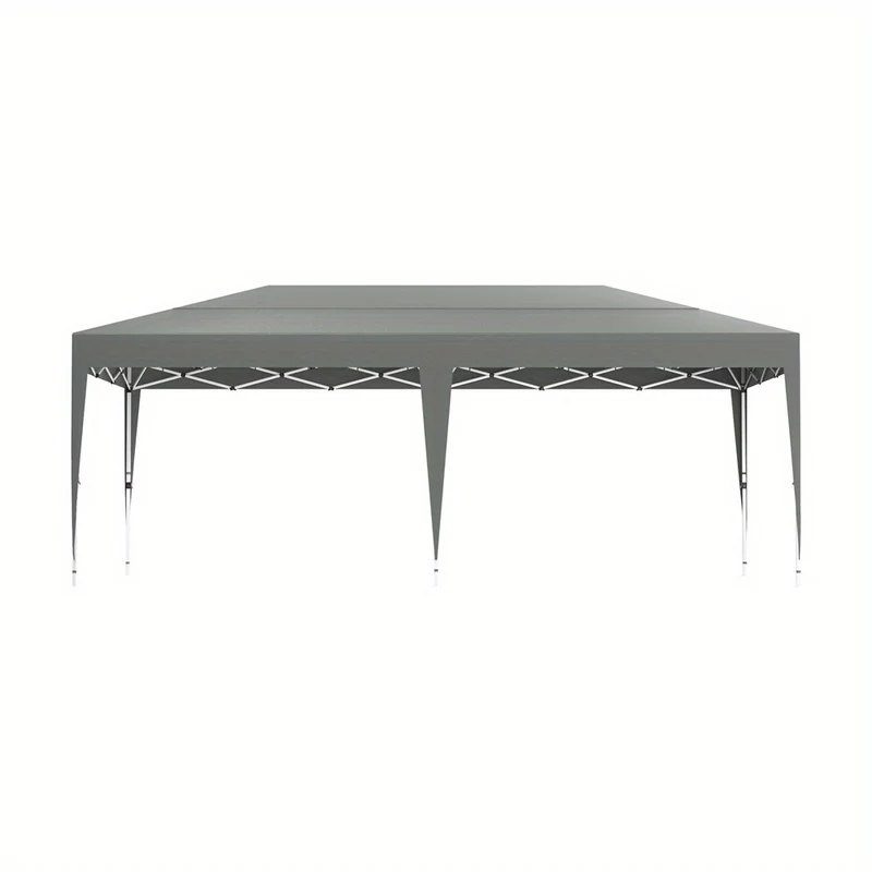 Tuinpaviljoen 3x6 m – Partytent – Overkapping – Vouwtent – Markttent – Zonder Zijwanden – Snel En Gereedschapsvrij Opzetten – Verstelbare Hoogte 244-264 cm