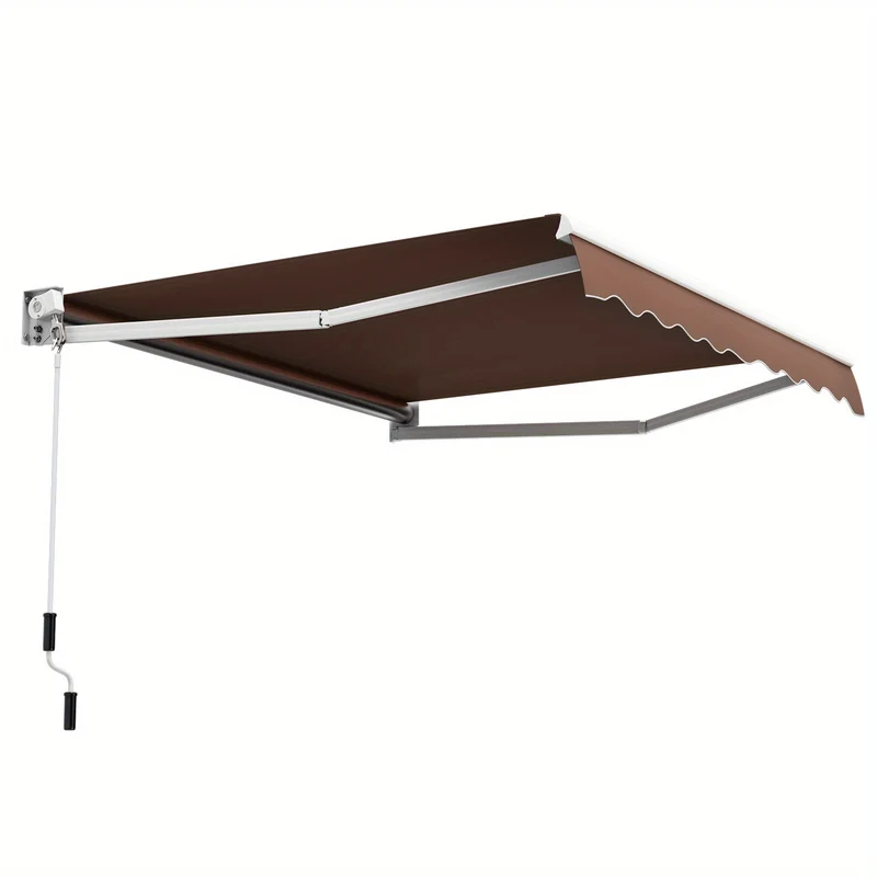 Zonnescherm – Zonwering – Terrasoverkapping – Uitvalscherm – Inklapbaar – Koffiekleur – 295x250 cm – Aluminium Frame