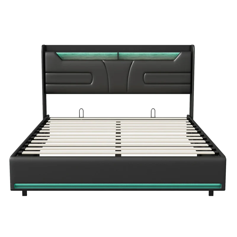 Modern Bed – Opbergbed – Slaapbed – Led Bed – Met Hydraulische Opbergruimte – USB En Usb-C Aansluitingen