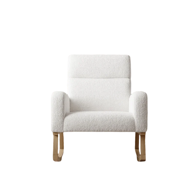 Schommelstoel – Relaxstoel – Lounge – Fauteuil – Leesstoel – Comfortabele Stofbekleding – Stevige Armleuningen