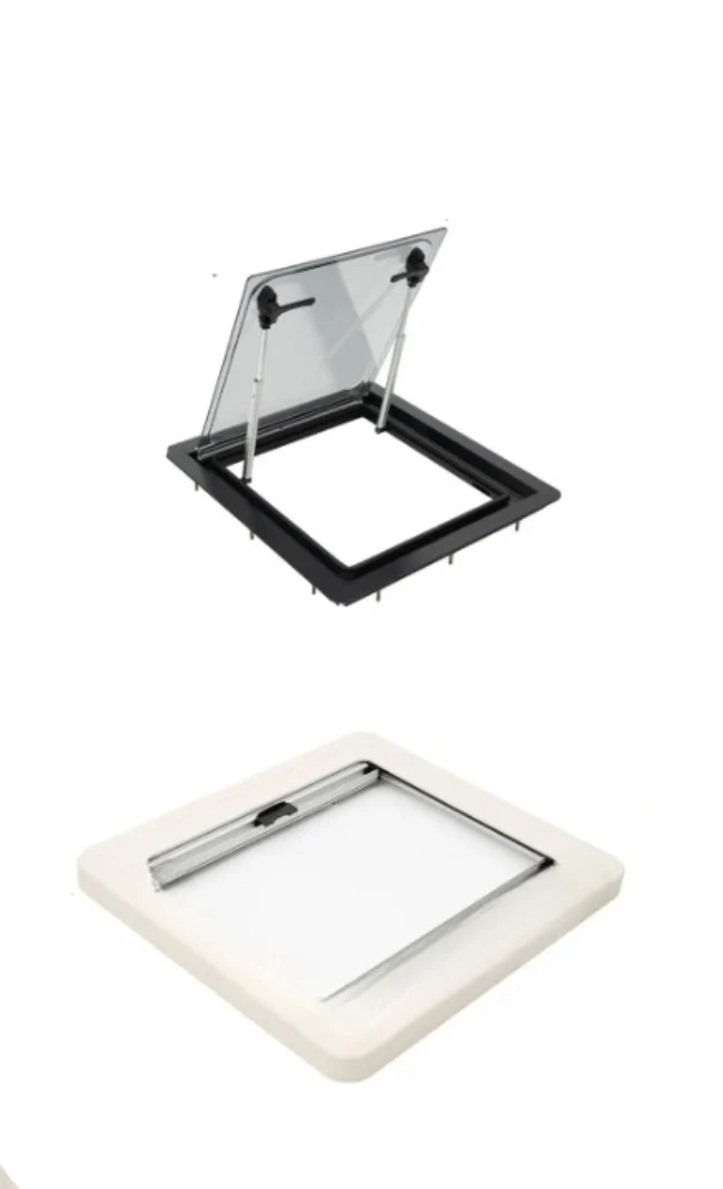 Ventilatieraam Caravan – Ventilatieraam Camper – Ventilatierooster Ramen – Insectenhor – Aluminium Ventilatieraam – Maximaal 70° Openbaar – Duurzaam Aluminiumframe - Zwart