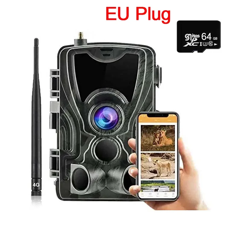 Wildcamera – Trailcamera – Jachtcamera – Buitencamera – Wildlife Camera – 4K Video – Nachtzicht 20 Meter - Toevoegen 64GB