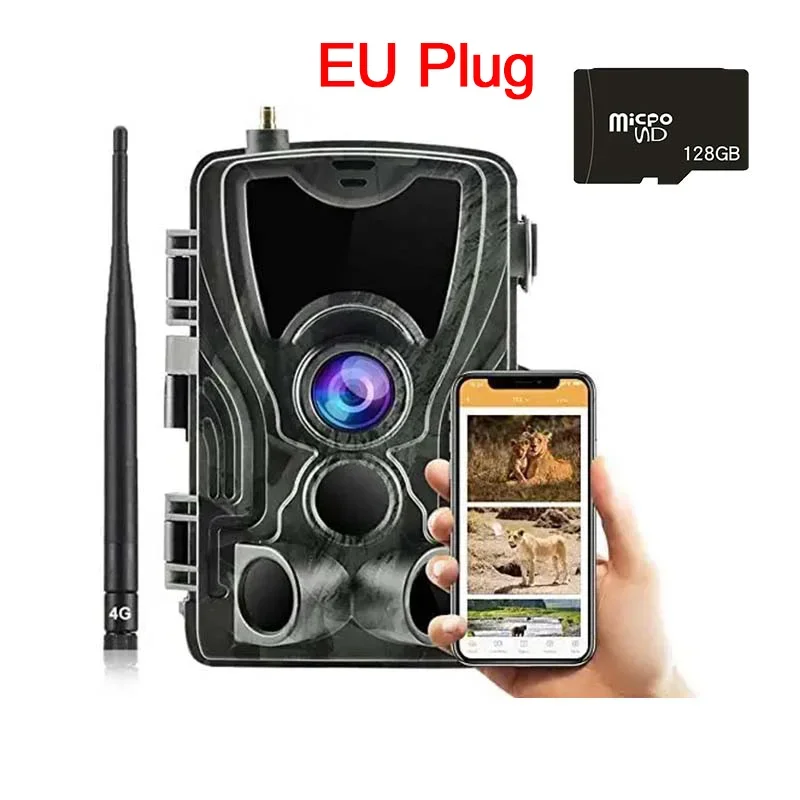 Wildcamera – Trail Camera – Jachtcamera – Bewakingscamera – Wildlife Camera – 4G Connectiviteit – 4K Video & Nachtzicht - Toevoegen 128GB