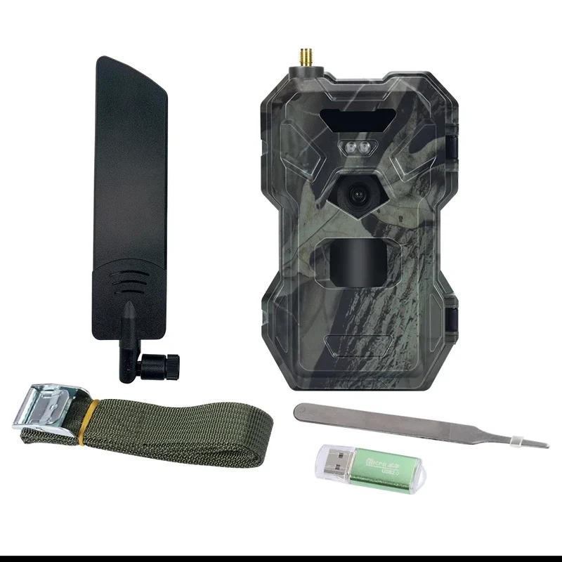 Wildcamera – Trail Camera – Jachtcamera – Wildlife Camera – Buiten Camera – 4G Verbinding – 30MP Foto’s & 2K Video - Alleen Camera