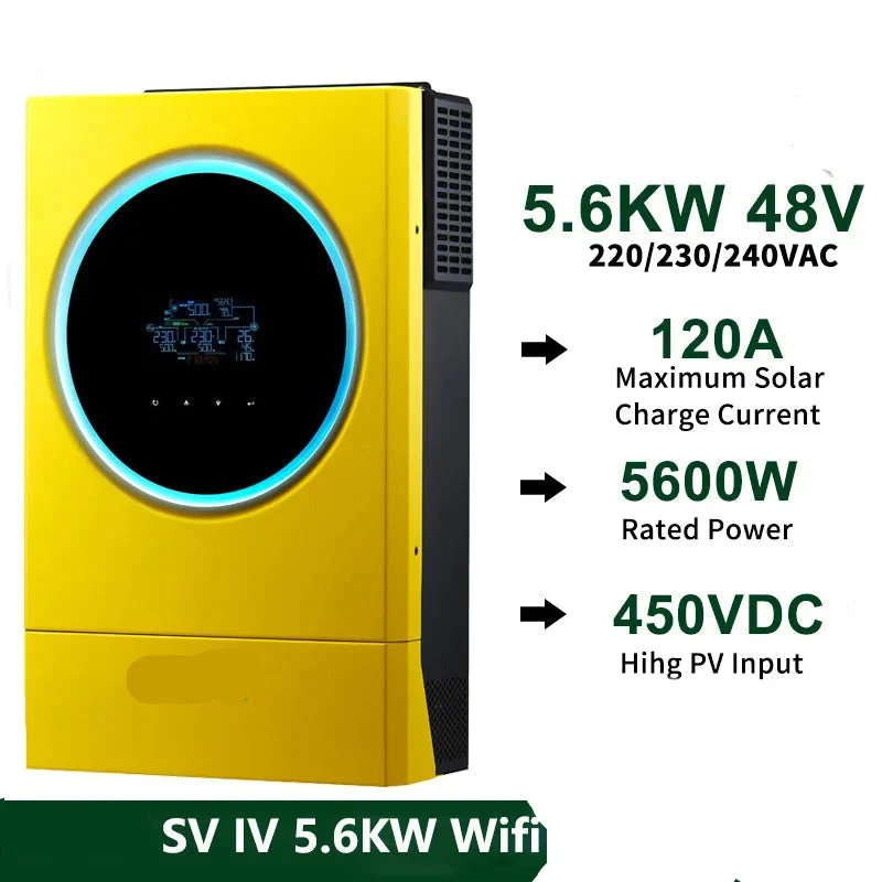 Hybrid Zonnestroomomvormer – Hybride Inverter – Zonnelader – Solar Omvormer – Energieopslagsysteem – 5600W Vermogen – Ingebouwde 120A MPPT Solar Charger