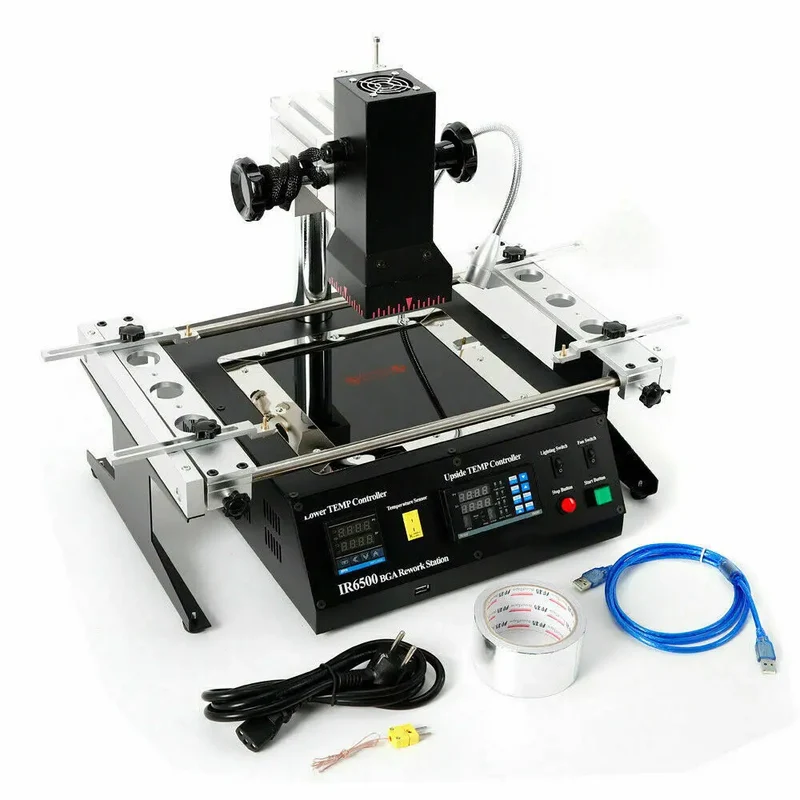 Soldering Station – BGA Rework Station – Reparatie Station – Printplaat Herstel – Precisie Temperatuurcontrole – Dubbele Infraroodverwarming - Zwart