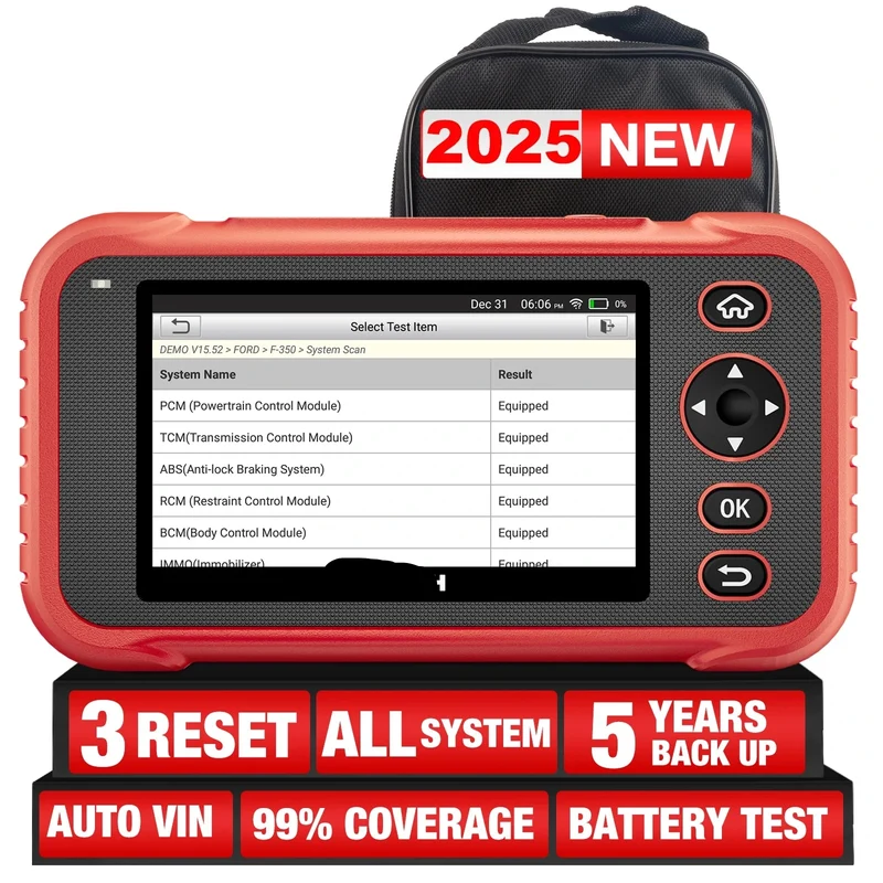 Autodiagnose Scanner – OBD2 Scanner – Foutcode Lezer – Auto Diagnosetool – Live Data Analyse – 3 Resetfuncties – WiFi Updates