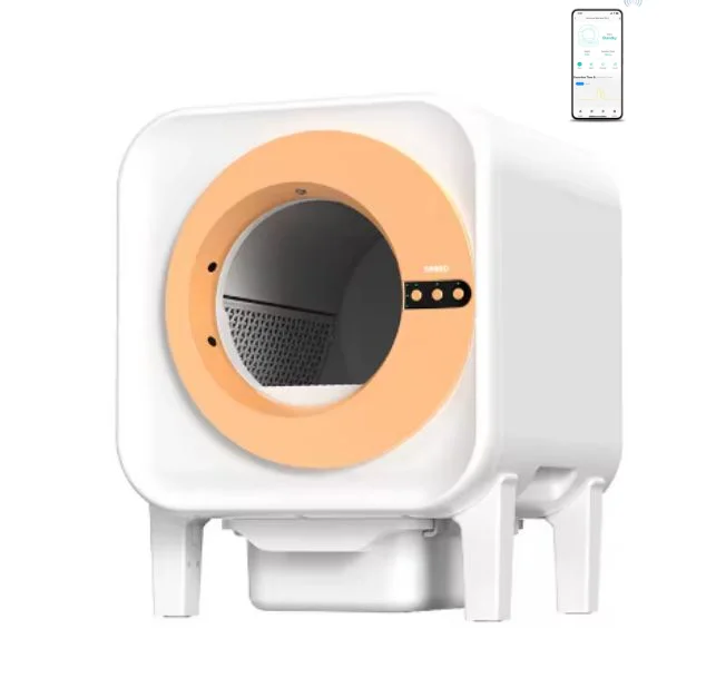 Automatische Kattenbak – Slimme Kattenbak – Zelfreinigende Kattenbak – Sensor Kattenbak – UV Sterilisatie Kattenbak – Groot 70L Binnenruimte – Lage Energieverbruik 5W