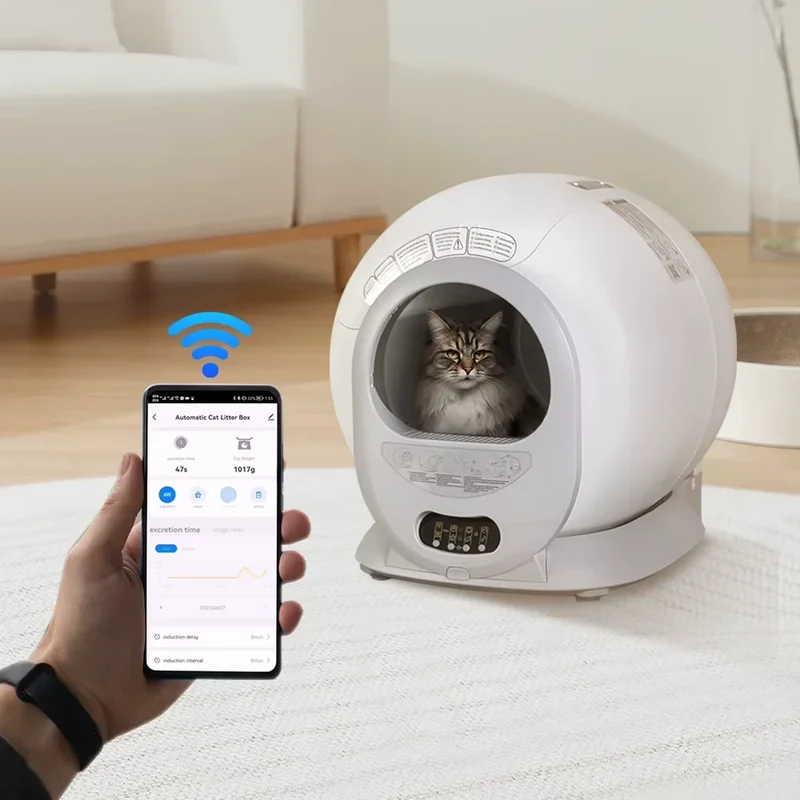 Kattenbak – Automatische Kattenbak – Zelfreinigende Kattenbak – Elektrische Kattenbak – Kattenbak Met App – Compact Design – Geschikt Voor Katten Tot 8 Kg