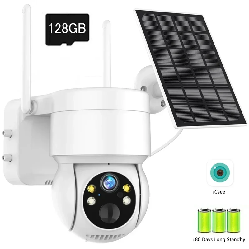 Draadloze Beveiligingscamera Zonne-energie – Outdoor Camera – Wifi Camera – Solar Camera – IP66 Beveiligingscamera – 4MP Full HD – 270° Draaibaar Met Nachtzicht Tot 20m