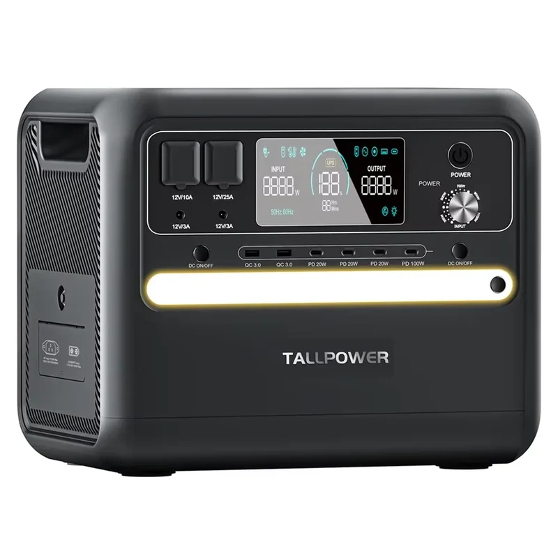Powerbank – Draagbare Accu – Externe Batterij – Oplaadstation – Mobiele Stroomvoorziening – 2160Wh Capaciteit – 2400W Pure Sinus Output
