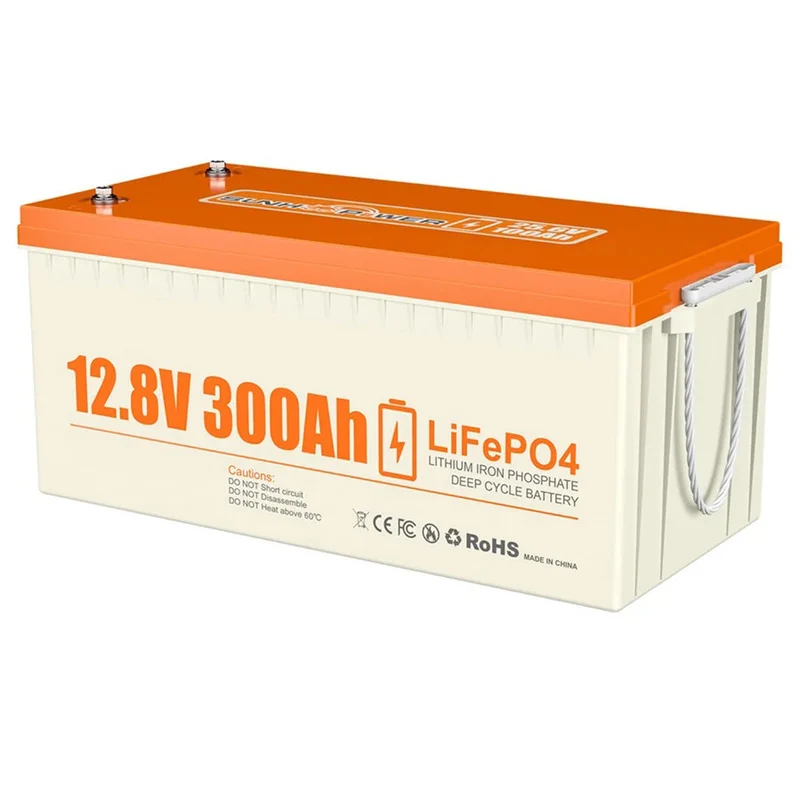 LiFePO4 Batterij – Lithium Accu – Deep Cycle Accu – Solar Accu – Boot Accu – 12V 300Ah – IP68 Waterdicht – 200A BMS Veiligheid