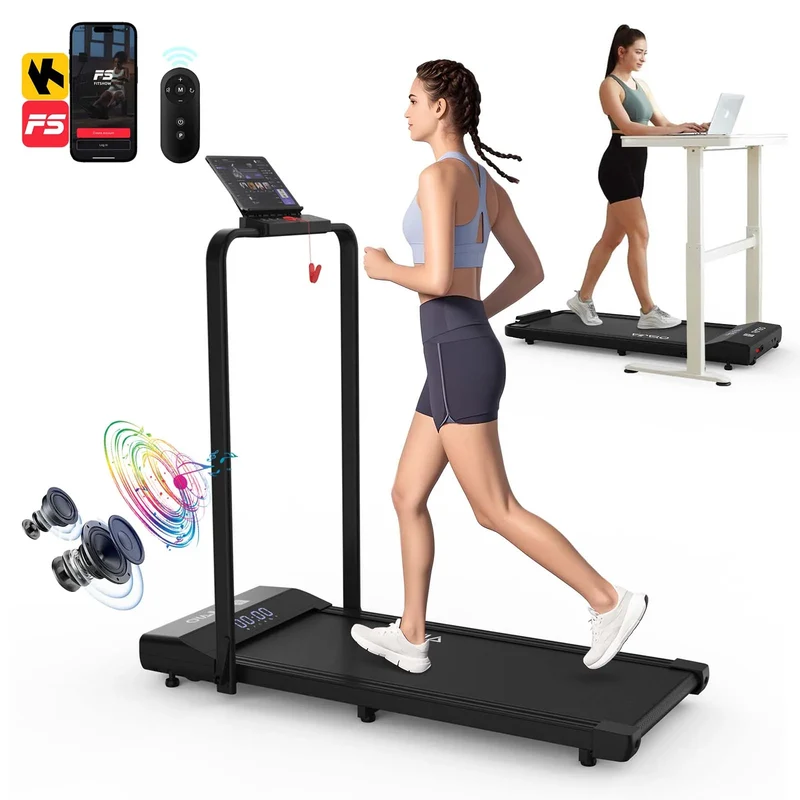 Loopband – Wandelband – Walking Pad – Treadmill – Hometrainer – Stil Motorvermogen – 12 Programma’s - met Leuningen