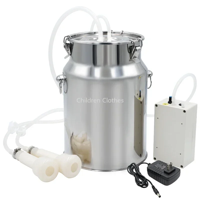 Elektrische Melkmachine – Melkmachine Koeien – Geiten Melkapparaat – Melkrobot – Melksysteem – RVS Melkbeker 10 Liter – Instelbare Zuigkracht