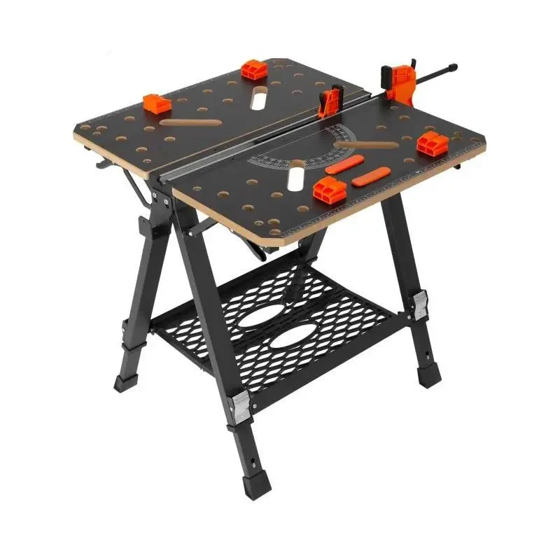 Inklapbare Werkbank – Multifunctionele Werktafel – Opvouwbare Werkbank – Draagbare Werktafel – 7 Verstelbare Hoogtes – 454 Kg Draagvermogen - 70x65 cm