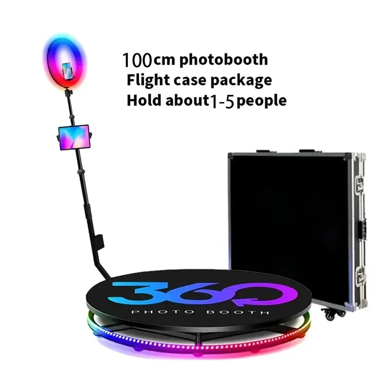 Draaibare Selfie-Booth – Fotobooth – Selfie Machine – 360 Graden Photobooth – Selfie Platform – Tempered Glas – Draaggewicht 400 kg