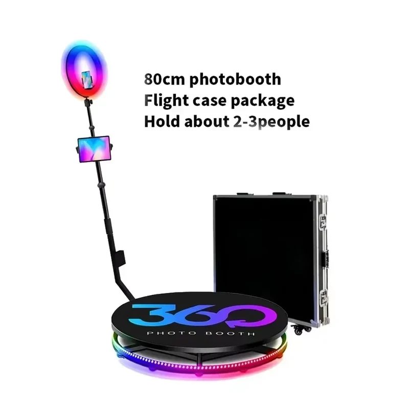 360° Photo Booth – 360 Graden Fotohokje – Draaibare Fotocabine – 360 Video Booth – Fotostudio Booth – Automatische 360° Rotatie – Robuuste Aluminium Behuizing
