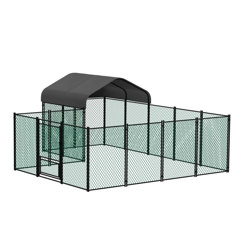 Kippenren – Kippenhok – Pluimvee Ren – Buitenren – Dierenren – Ruim 393x312x156 cm – Stevige IJzeren Constructie