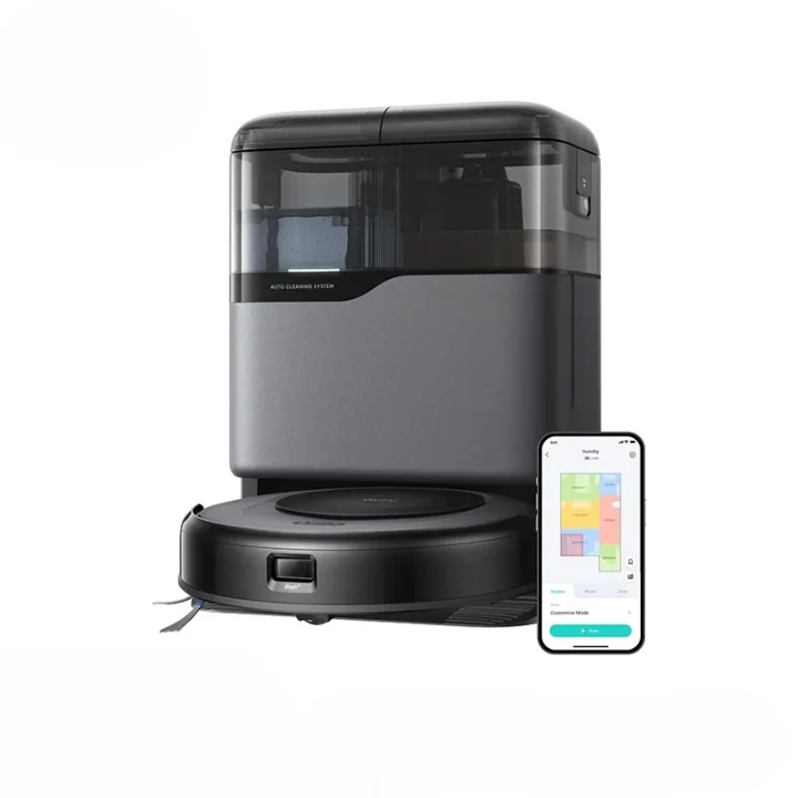 Robotstofzuiger – Robotstofzuiger Met Dweilfunctie – Robotstofzuiger Met Schoonmaakstation – Slimme Stofzuiger – Automatische Robotstofzuiger – 7000 Pa Zuigkracht – Ultradun Ontwerp 8,5 cm Hoog