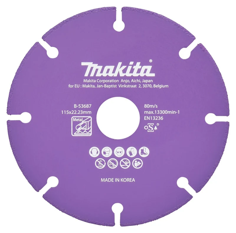 Makita DOORSLIJPSCHIJF STAAL 115X22,23X1,3MM