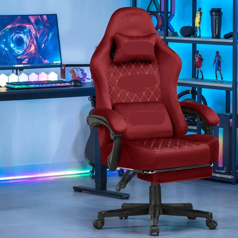 Gamingstoel – Gamestoel – Bureaustoel – Gaming Chair – Ergonomische Stoel – Verstelbare Hoogte – Ademend Stof