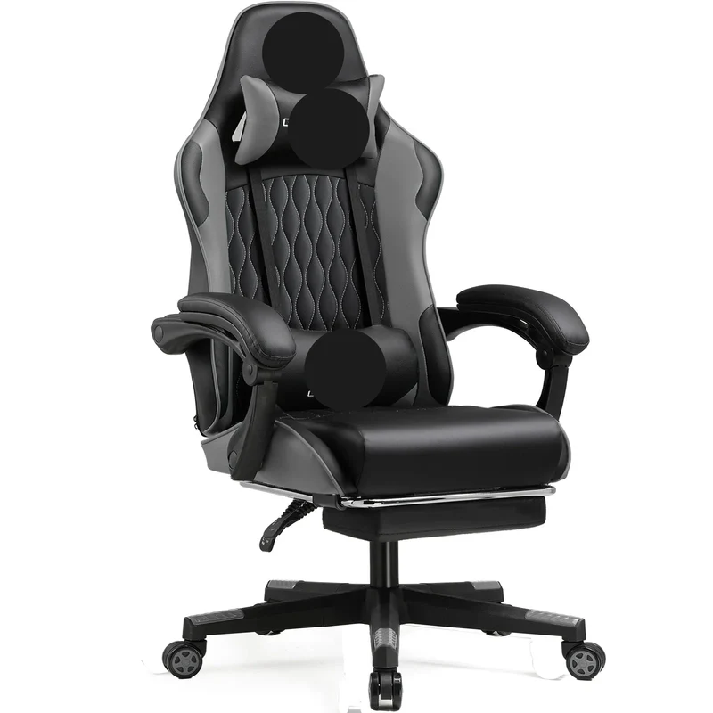 Gamingstoel – Bureaustoel – Gamerstoel – Bureaustoel Ergonomisch – Werkstoel – Verstelbare Rugleuning – Kunstleer & Metalen Frame