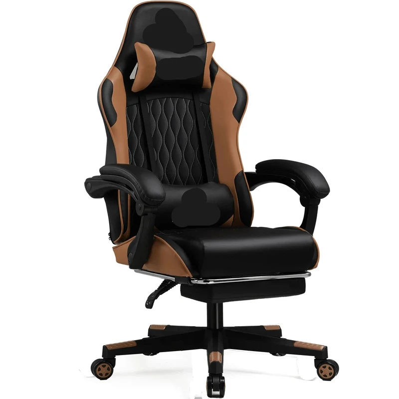 Gamingstoel – Gamestoel – Bureaustoel – Gaming Chair – Racestoel – Ergonomisch Design – Verstelbare Voetsteun en Armleuningen