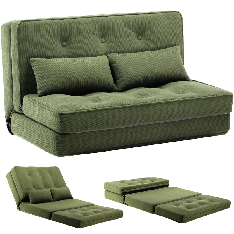 Slaapbank – Bedbank – Bank – Sofa Bed – Logeerbed – 6-Posities Verstelbare Rugleuning – Compact 90x53x57 cm