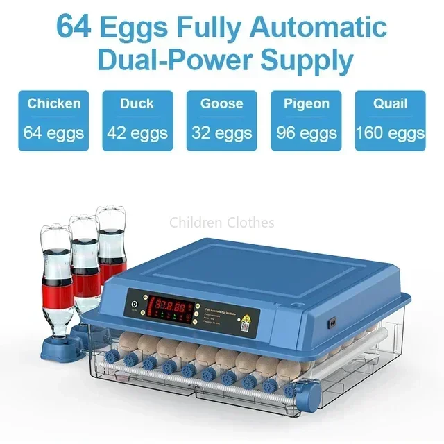 Automatische Eierbroedmachine – Eierbroeder – Kuikenbroedmachine – Incubator – Broedapparaat – Automatisch Eierdraaien – Temperatuur- en Vochtigheidsregeling