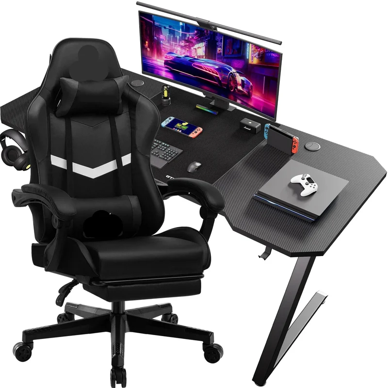Gamingtafel – Game Bureau – Computertafel – Gaming Desk – Computer Bureau – Ergonomisch Ontwerp – Metalen Frame & Krasbestendig Tafelblad