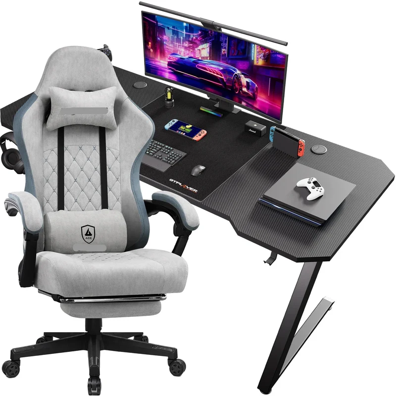 Gamingbureau – Gamebureau – Gaming Desk – Computertafel – Game Bureau – Ergonomisch Ontwerp – Krasbestendig Blad