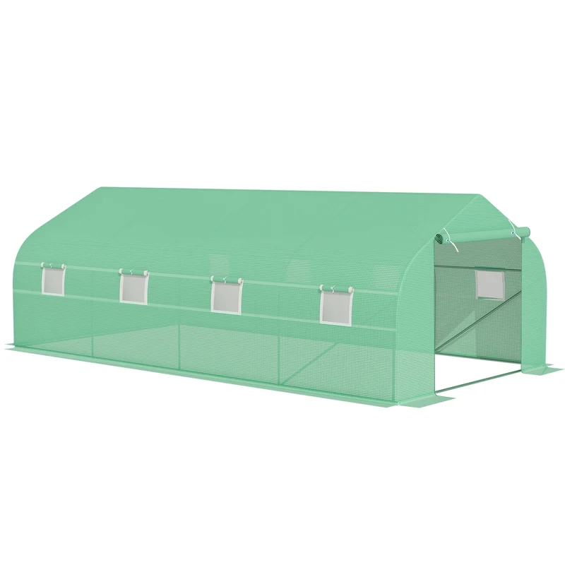 Tuinkas – Kweekkas – Groentekas – Plantenkas – Kas – Stevig Stalen Frame – UV-Bestendige Waterdichte PE Hoes 600x300x200 cm