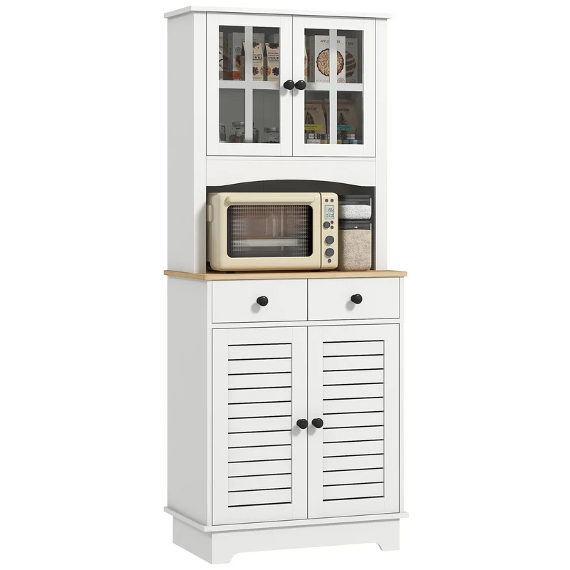 Keukenkast – Keukenmeubel – Buffetkast – Ovenkast – Magnetronkast – MDF & Spaanplaat – Verstelbare Planken – Antikantelbeveiliging