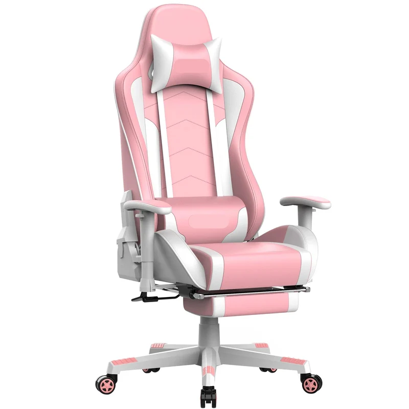 Gamingstoel – Gamestoel – Bureaustoel – Gaming Chair – Racing Stoel – Verstelbaar Met Bluetooth Speakers – PU-Leer En Met Voetsteun