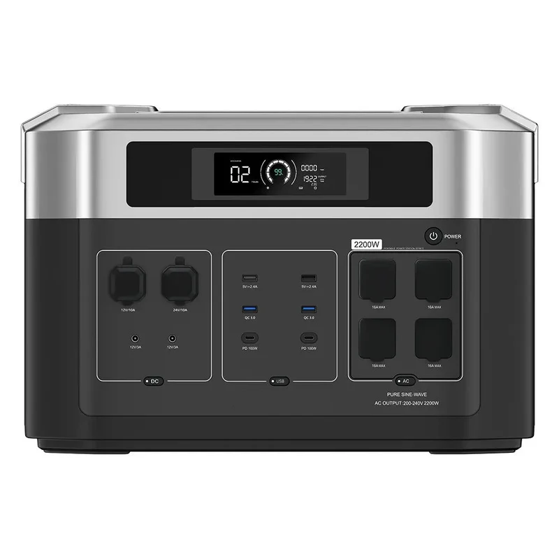 Mobiele Power Station – Draagbare Accu – Noodstroom Generator – Camping Accu – UPS Functie – 2048Wh Capaciteit – 2200W Pure Sinusgolf