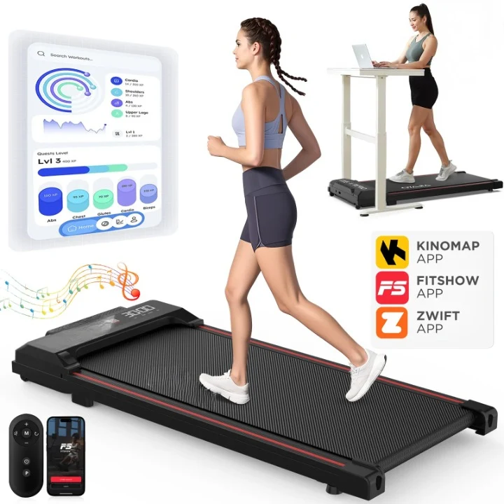 Loopband – Wandelband – Walking Pad – Treadmill – Hometrainer – Compact Loopvlak 37,5x90 cm – Bluetooth Met Afstandsbediening