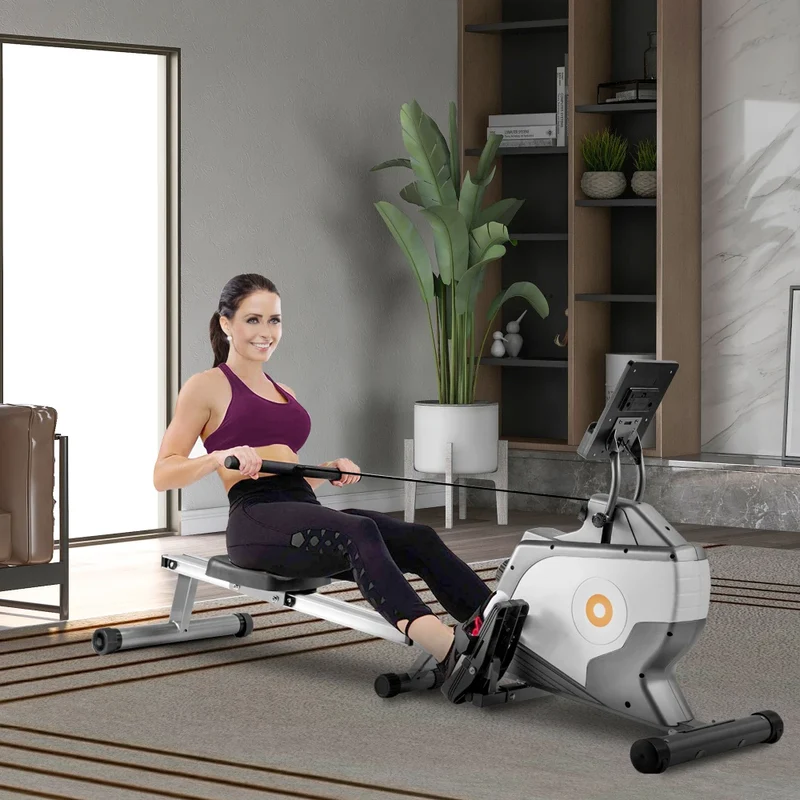 Roeitrainer – Roeimachine – Roeiapparaat – Fitnessapparaat – Hometrainer – 8 Weerstandsniveaus – Inklapbaar Compact Design