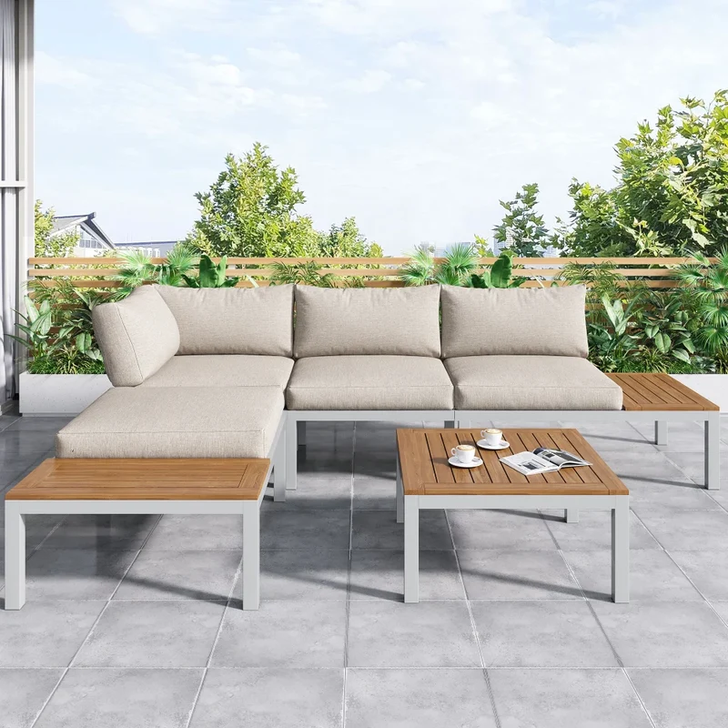 Loungestoel – Tuinstoel – Loungezetel – Fauteuil – Relaxstoel – Verzinkt Metalen Frame – Weerbestendige Kunststofhout Afwerking