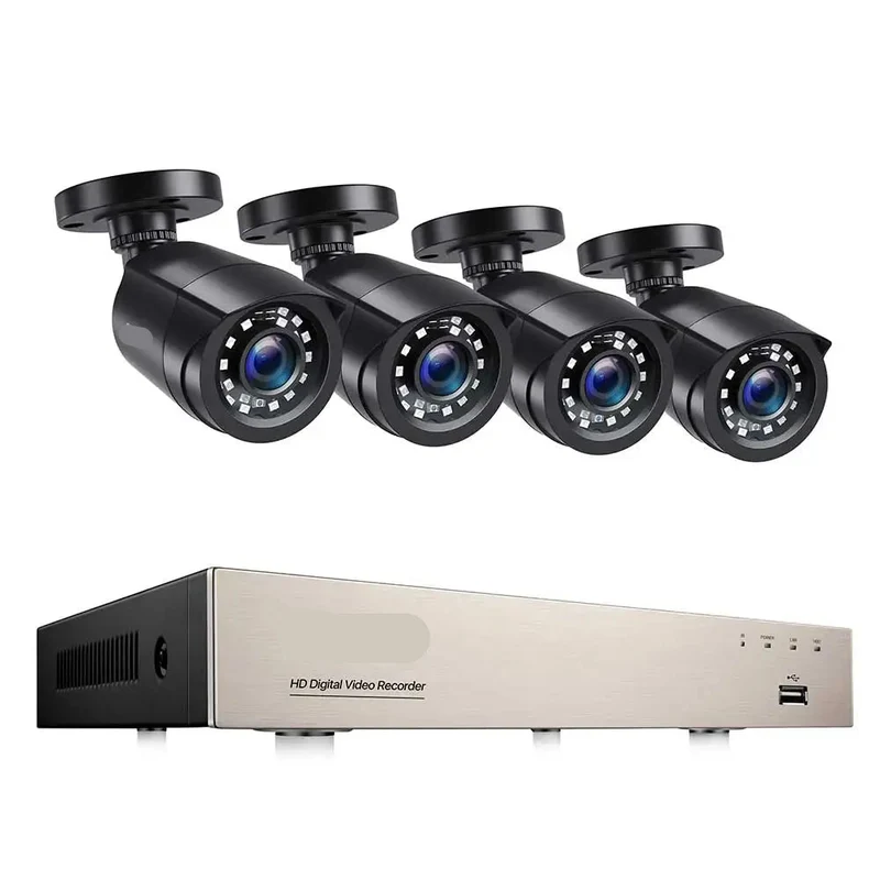 Beveiligingssysteem – CCTV Set – Camera Systeem – Bewakingscamera – Surveillance Kit – Nachtzicht 24m – Weerbestendig IP66