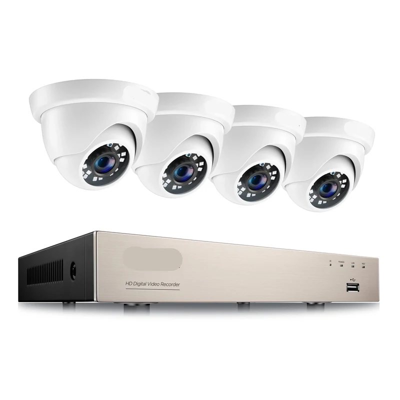 Beveiligingscamera Set – CCTV Camera – Dome Camera – Bewakingscamera – Video Surveillance – 8 Kanaals 5MP HD – Nachtzicht Tot 24 Meter