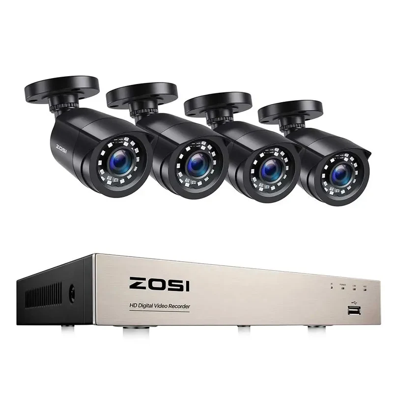 Beveiligingssysteem – CCTV Bewakingscamera – Video Surveillance Kit – Dome Camera – HD Camera – 1080P Resolutie – Nachtzicht – 1TB HDD – 8-Kanaals DVR Recorder
