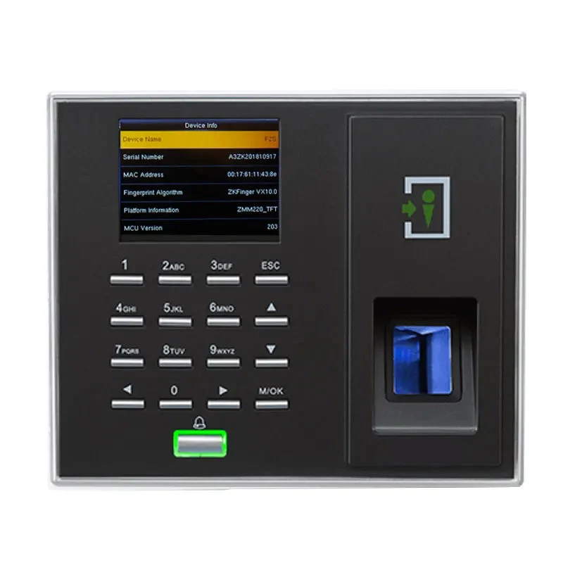 Vingerafdrukscanner – Biometrische Scanner – Toegangscontrole Systeem – Fingerprint Scanner – Toegangslezer – Capaciteit 3.000 Gebruikers – TFT LCD Kleurenscherm - Vingerafdruk - IC