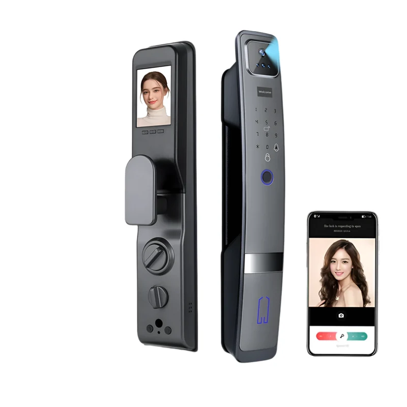 Slimme Deurslot – Elektronisch Slot – WiFi Deurslot – Gezichtsherkenningsslot – Contactloos Ontgrendelen – HD Videodeurbel Met Nachtzicht - Gezicht Herkenning - 24x280