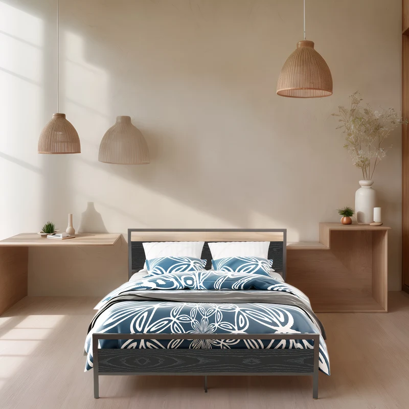 Metalen Bedframe – Bedbodem – Bedframe Staal – Slaapkamer Bed – Tweepersoonsbed Frame – 140x200 cm – Stevig & Ruimtebesparend Design